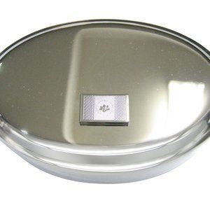 Mississippi State Flag Oval Trinket Jewelry Box